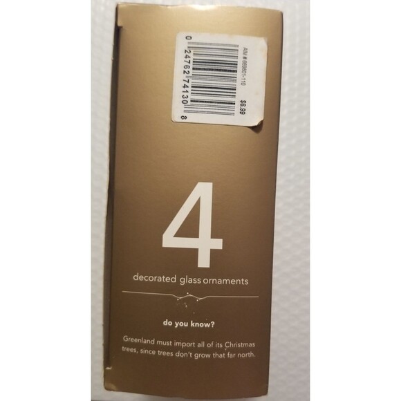 Vintage Martha Stewart Glass Ornaments 2002 Clear with TInsel Inside Crown Top - Picture 4 of 5